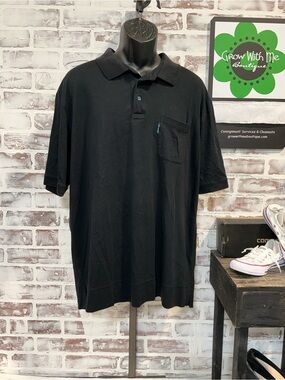 Faconnable Black Pocket Polo Shirt XXL